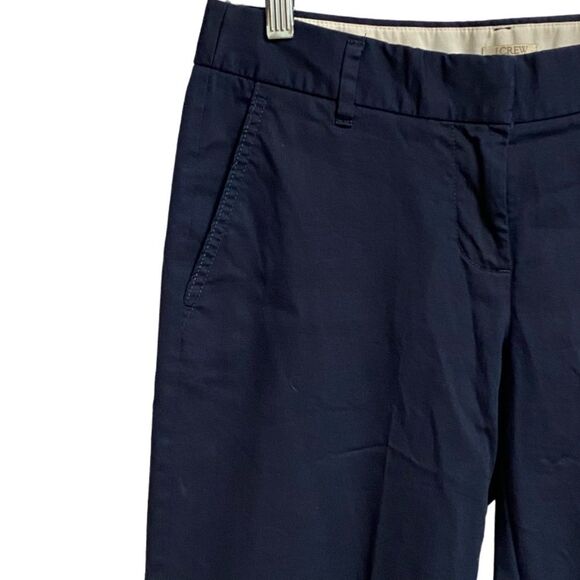 J. Crew Stretch Women's Dress Pants Size 2 Navy Blue Office Collegiate Preppy - Picture 2 of 16